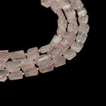Load image into Gallery viewer, Natural Rose Quartz Faceted Tumble Shape Gemstone Beads, AAA Pink Quartz Nuggets Shape Beads, 8" Fancy Wholesale Jewelry Beads, 6X8-7X9 MM