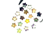 Load image into Gallery viewer, Rainbow Fluorite Star Shape Carved Beads, Fluorite Faceted Star Shape Beads, Jewelry &amp; Craft Beads, Beads Supplies, Colorful Stars 8 MM