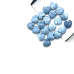 Load image into Gallery viewer, Natural Blue Opal Heart Shape Beads, AAA Blue Opal Faceted Heart Shape Briolette's, Opal Carved Gemstones, Jewelry Making Heart Charms, 8 MM