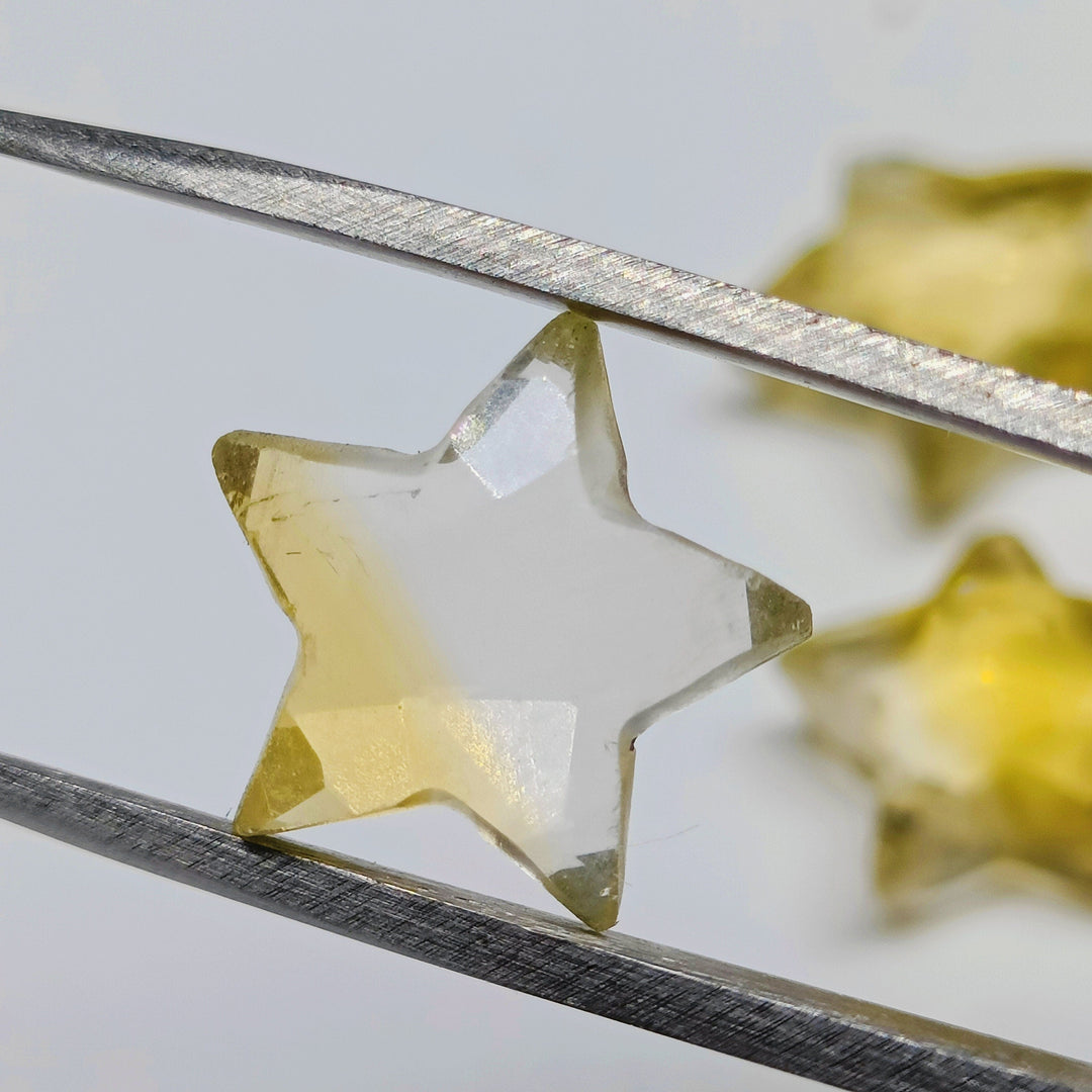 AAA Natural Citrine Star Shape Briolettes, Citrine Faceted Carved Star Shape Beads, Star Shape Gemstone Charms, 10 MM Yellow Star Beads