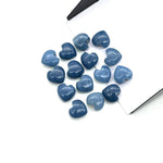 Load image into Gallery viewer, Blue Opal Heart Beads: Carved Gemstone Charms, 8mm