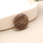 Load image into Gallery viewer, Natural Smoky Quartz Hand Carved Flower Shape Stone, Flower Charms, 25 MM Reiki Healing Crystal Gifts, Floral Gemstones, Brown Quartz Beads