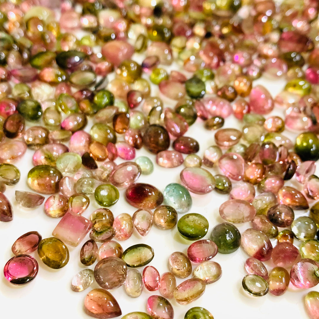 5,10,15,20,25pcs Attractive AAA Quality 100% Natural Bio Tourmaline Mix Shape Cabochons, Loose Gemstone, Gemstone For Jewelry 4-8 mm