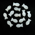 Load image into Gallery viewer, Mother Of Pearl Fish Charm Beads, Fancy Fish Shape Carved Gemstone, 7X14 MM Loose Gemstone Fishes For Jewelry, White Pearl Fish Carving