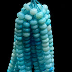 Load image into Gallery viewer, Blue Opal Smooth Rondelle Beads, Blue Color Opal Beads for Jewelry Making, Wholesale Loose Opal Beads, 8 MM Sea Blue Opal for Craft Making