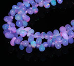 Load image into Gallery viewer, Lavendar Ethiopian Opal Drop Shape Beads, AAA Fire Ethiopian Opal Smooth Drop Beads, 4-6 MM Jewelry Making Gemstone Beads
