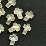 Load image into Gallery viewer, Natural Golden Rutile Cross Shape Beads ~ Rutile Carvigs Gemstone Beads ~ Faceted Golden Rutile Beads ~ 15 MM Cross Charm Beads ~ Holy Cross