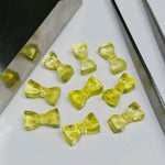 Load image into Gallery viewer, 2,3,4,5 Pcs Natural Lemon Quartz Hand Carved Bow Shape, Bow Shape Gemstone For Jewellery, Bow Shape Gemstone, 12X6 mm