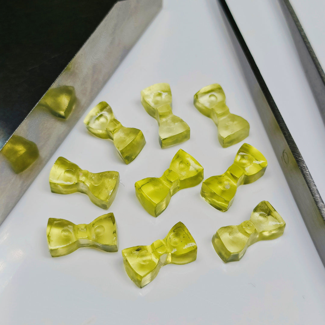 2,3,4,5 Pcs Natural Lemon Quartz Hand Carved Bow Shape, Bow Shape Gemstone For Jewellery, Bow Shape Gemstone, 12X6 mm