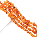 Load image into Gallery viewer, AAA Carnelian Uncut Chips Beads, Natural Orange Carnelian Chips Shape Beads, Freeform Uncut Beads for Jewelry Making, 16" Strand, 3-4 MM