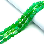 Load image into Gallery viewer, AAA Chryso Chalcedony Nuggets Shape Beads, Green Chrysoprase Tumble Shape Gemstone Beads, 6X8-7-9MM, 8" Faceted Jewelry Making Loose Beads