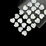 Load image into Gallery viewer, White Moonstone Heart Shape Briolettes, Natural White Moonstone Faceted Heart Shape Beads, Loose Gemstone, 8 MM Heart Charms for Jewelry