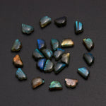 Load image into Gallery viewer, Flashy Labradorite Clouds Shape Gemstone Beads, Labradorite Smooth Cloud Briolette's, Rainy Black Rainbow Cloud for Jewelry Making, 12 MM