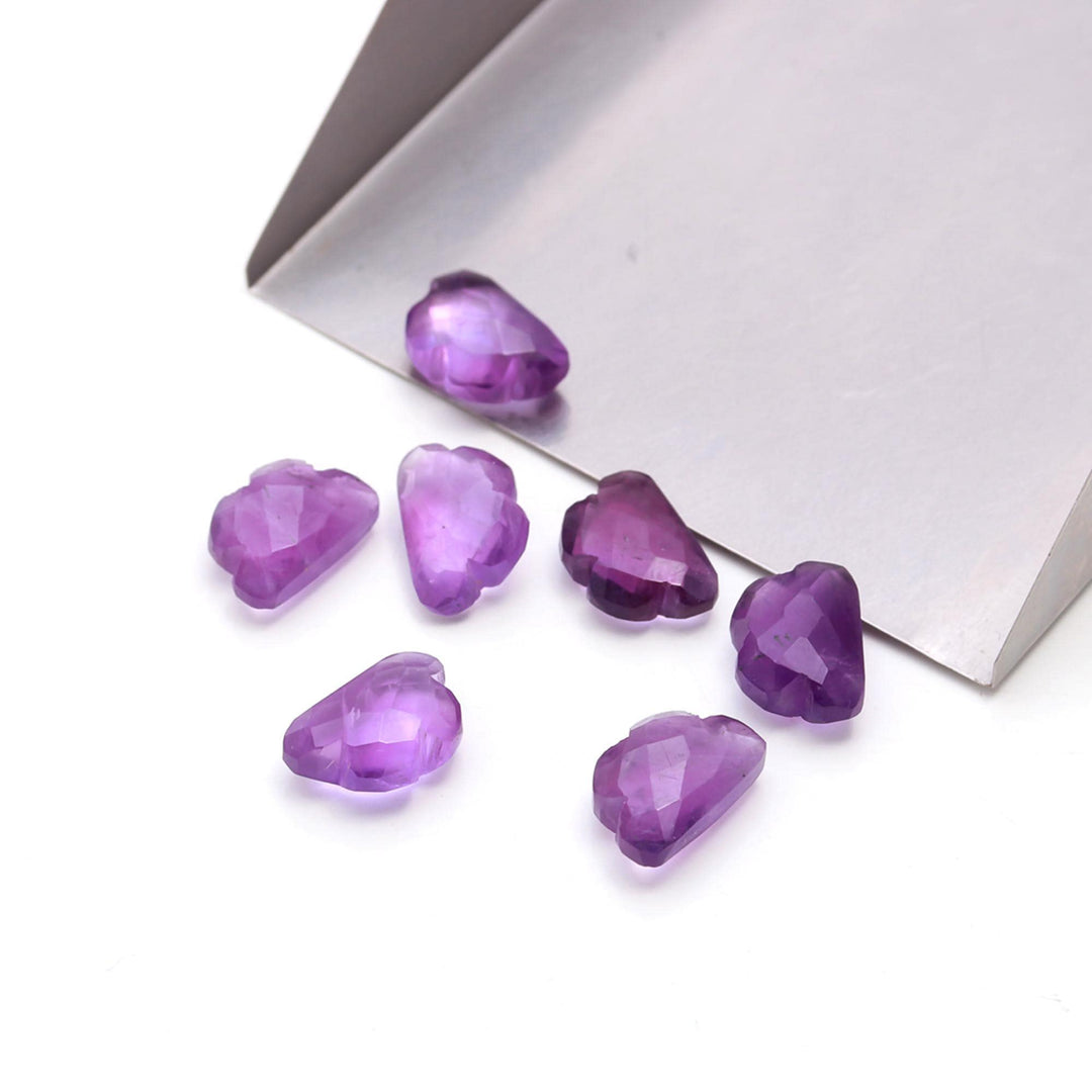 Carved Amethyst Clouds Shape Beads, Natural Amethyst Faceted Cloud Beads, Purple Amethyst Cloud Charms, 12 MM, Loose Carved Briolettes