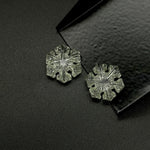 Load image into Gallery viewer, 1 pc Natural Crystal Quartz Snowflake Shape Gemstone, 18 MM Handmade Snowflake Carvings, Hand Carved Gemstone For Jewelry, Ice Flakes Gems