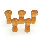 Load image into Gallery viewer, Pretty Peach moonstone Hand Shape Carving, Moonstone Punch Shape Stone, 27 MM Loose Hand Fist Charm For Jewelry Making, Hamsa Charms Beads