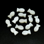 Load image into Gallery viewer, Mother Of Pearl Fish Charm Beads, Fancy Fish Shape Carved Gemstone, 7X14 MM Loose Gemstone Fishes For Jewelry, White Pearl Fish Carving