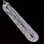 Load image into Gallery viewer, Superb Quality Flashy Rainbow Moonstone Beads Necklace, Smooth Oval Shape Beaded Necklace, 16" Natural Blue Fire Beads Necklace For Women's