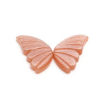 Load image into Gallery viewer, Natural Peach Moonstone Hand Carved Butterfly Wings Shape Stone, Loose Butterfly Wings for Jewelry Making, 15X25 MM