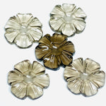 Load image into Gallery viewer, 2,3,4,5 Pcs Natural Smokey Quartz Hand Carved Flower Shape, Carved Flower Shape Gemstone For Jewellery, Flower Shape Gemstone, 12 mm