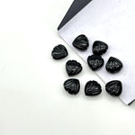 Load image into Gallery viewer, Natural Black Onyx Shell Beads, 8 MM Hand Carved Seashells, Tiny Carved Beads, Black Onyx Shell Charms, Jewelry &amp; Craft Making Gemstones