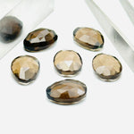 Load image into Gallery viewer, 2,3,4,5pcs A-one Quality smokey quartz freeform Rosecut, faceted rosecut, gemstone for jewelry, jewelry making rosecut 10X14 mm