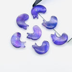 Load image into Gallery viewer, Natural Amethyst Dolphin Carving, Hand Carved Dolphin Shape Gemstone, 15 MM, Feminine Energy Fish Charm Healing Crystal, Carved Beads