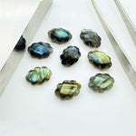 Load image into Gallery viewer, Natural Labradorite Clouds Shape Beads, Faceted Flashy Labradorite Cloud Shape Beads, Carved Cloud Shape Charms, 12 MM, Loose Briolettes