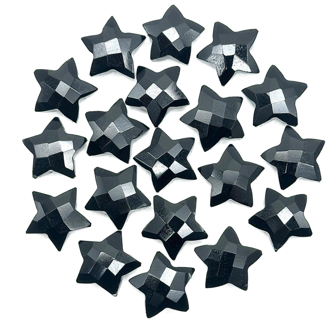 Black Onyx Star Shape Briolettes, Natural Black Onyx Star Shape Gemstone for Jewelry Making, Black Onyx Star Charm Beads, 15 MM Star Beads