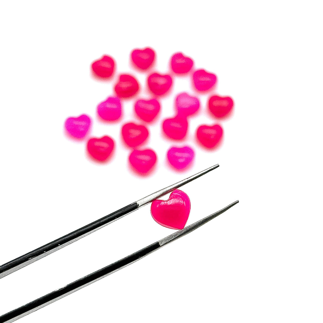Hot Pink Chalcedony Heart Shape Briolettes, AAA Pink Chalcedony Smooth Heart Shape Beads, Loose Gemstones, 8 MM Heart Charms for Jewelry