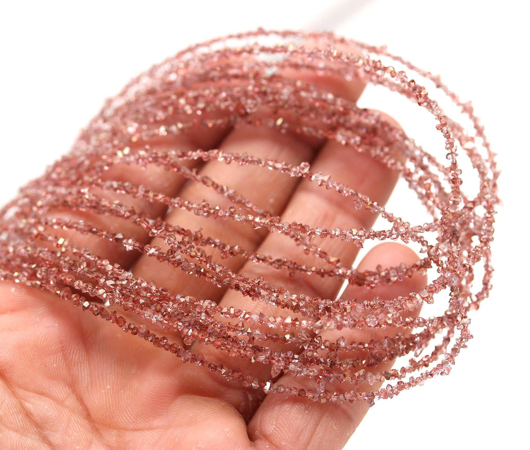 Vine Color Herkimer Diamond Beads: Raw Uncut Nuggets (1-2mm)