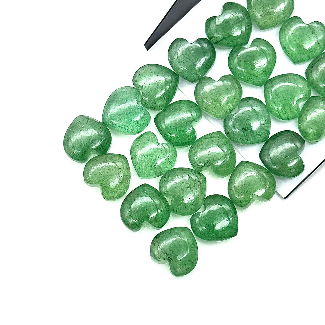 AAA Green Strawberry Quartz Heart Shape Briolette's, Smooth Heart Shape Beads, AAA Hand Carved Charm for Jewelry Making 12 MM