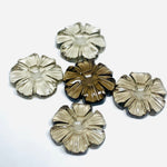 Load image into Gallery viewer, 2,3,4,5 Pcs Natural Smokey Quartz Hand Carved Flower Shape, Carved Flower Shape Gemstone For Jewellery, Flower Shape Gemstone, 12 mm