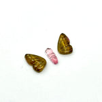 Load image into Gallery viewer, Natural tourmaline Butterfly Shape Carving, Hand carved tourmaline Butterfly loose carving, carved butterfly jewelry for Making 21x9mm.
