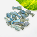 Load image into Gallery viewer, 1,2,3,4,5 pcs Natural Labradorite Wine Glass Shape Carved Gemstone, New Designer Flashy Briolettes, Blue Fire Labradorite Carving 8X20 MM
