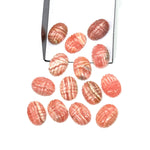Load image into Gallery viewer, Natural Rhodochrosite Scarab Shape Beads, Beetle Face Gemstone Carving For Jewelry, Rhodochrosite Charm Beads, Animal Carving Beads 13X18 MM