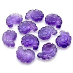 Load image into Gallery viewer, AAA+ Amethyst Carved Shell Beads, Hand Carved Snail Shell Shape Gemstone, 16 MM Beach Shell Charm Beads For Jewelry, February Birthstone