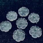 Load image into Gallery viewer, 1,2,3,4,5 pcs 100% Natural Rose Quartz Flower Shape Carved Gemstone, Flower Shape Carving, Carved Gemstone For Jewellery 15 mm