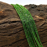 Load image into Gallery viewer, Natural Chrome Diopside Box Shape Beads, Dark Green Chrome Gemstone Beads, 2 MM Cube Shape Faceted Beads for Jewelry Making, 13 Inch Strand