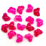 Load image into Gallery viewer, Dazzling Hot Pink Chalcedony Butterfly Shape Beads, Hot Pink Hand Carved Butterfly Briolettes, Gemstone Charms for Jewelry Making, 13 MM