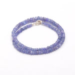 Load image into Gallery viewer, Natural Tanzanite Beaded Necklace, Purple Tanzanite Gemstone Necklace, Healing Crystal Necklace, Dainty Handmade Necklace, Surprise for Love