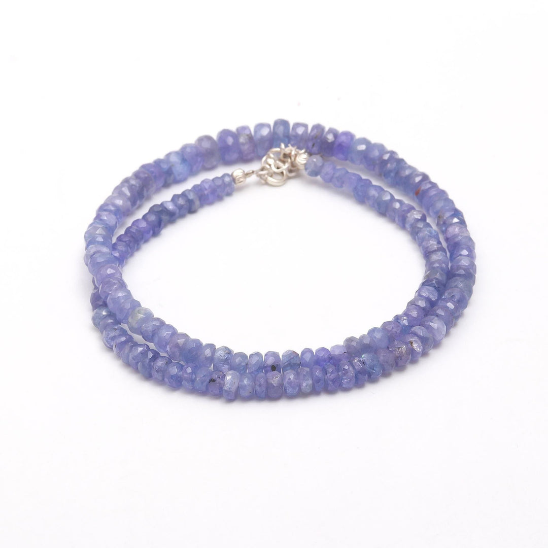 Natural Tanzanite Beaded Necklace, Purple Tanzanite Gemstone Necklace, Healing Crystal Necklace, Dainty Handmade Necklace, Surprise for Love