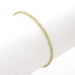 Load image into Gallery viewer, Natural Peridot Beaded Bracelet, Green Peridot Faceted Round Beads Bracelet, Gift for Her, 2 MM Beads Bracelet, 925 Silver Bracelet for Her