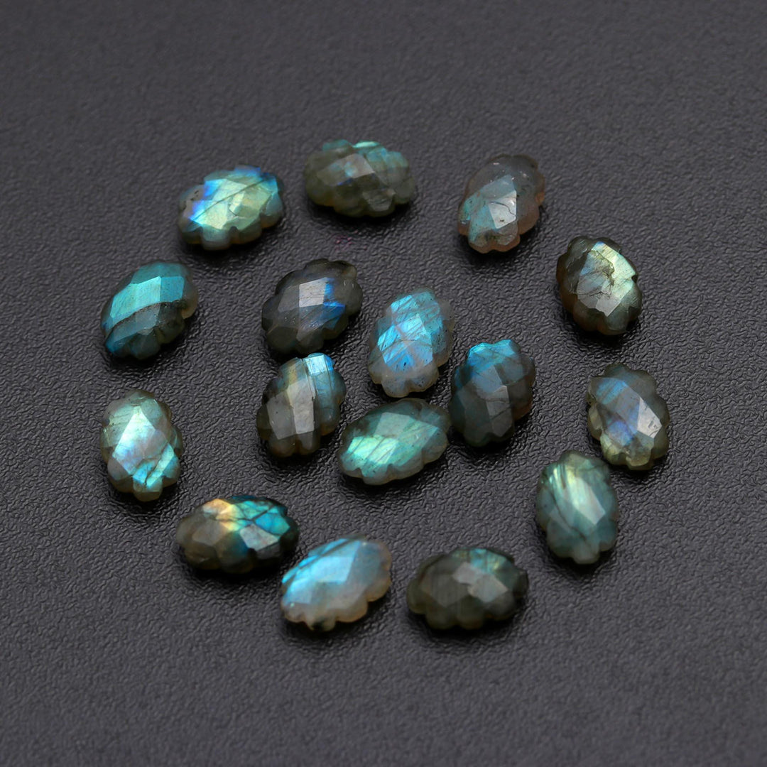 Natural Labradorite Clouds Shape Beads, Faceted Flashy Labradorite Cloud Shape Beads, Carved Cloud Shape Charms, 12 MM, Loose Briolettes