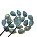 Load image into Gallery viewer, AAA Labradorite Leaf Briolettes: Hand Carved Gemstone Beads (14mm)