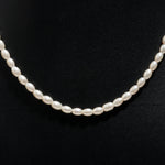Load image into Gallery viewer, Beautiful White Pearl Necklace, Smooth Oval Pearl Beads Necklace, 6 MM Pearl Necklace, Party Wear Necklace for Her, Bridesmaid Gifts