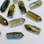 Load image into Gallery viewer, 2,3,4,5 Natural Labradorite Faceted Pencil Shape Loose Gemstone, Labradorite Loose Gemstone, Gemstone For Jewellery 13.5X5.5 mm