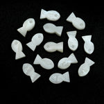Load image into Gallery viewer, Mother Of Pearl Fish Charm Beads, Fancy Fish Shape Carved Gemstone, 7X14 MM Loose Gemstone Fishes For Jewelry, White Pearl Fish Carving