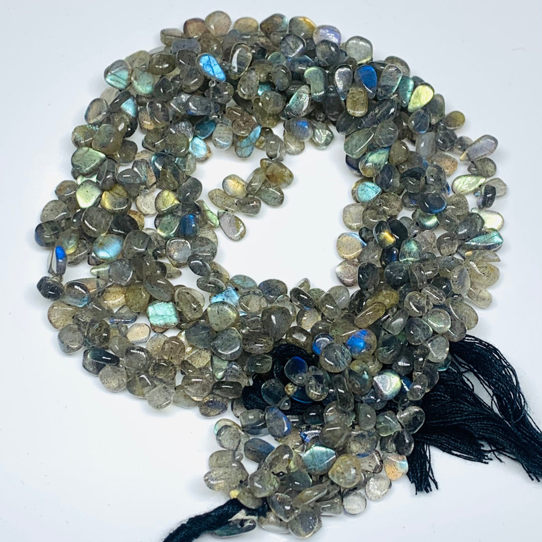 AAA Quality 100% Natural Labradorite Heart Shape Beads Strand, 8" Inch Strand, Smooth Gemstone For Jewellery,  5-7 mm