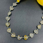 Load image into Gallery viewer, AAA Quality Golden Rutile Heart Shape Gemstone Beads, Hand Carved Faceted Briolettes Beads, 8 MM Wholesale Heart Shape Beads For Jewelry